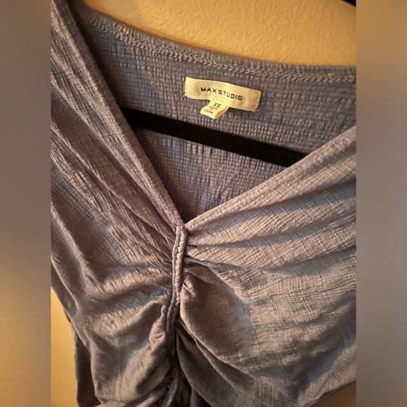 Max studio cinched top size xs preppy soft lightweight - Picture 3 of 4